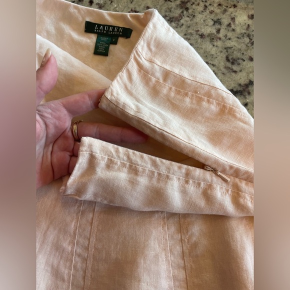 Women’s Ralph Lauren peach linen skirt, size 8 - Picture 5 of 7